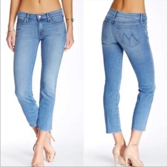 MOTHER The Rascal Crop Jeans in Tickle Fights and Barbeques Size 25 - Picture 1 of 10
